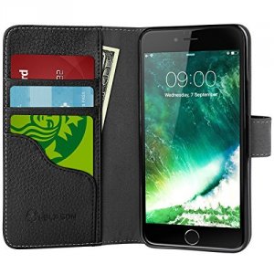 I-blason IP7P-LTHBOOK-DAPUR Leatherbook Wallet Case