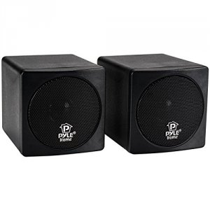 Pyle PCB3BK Home(r)  3 100-watt Mini-cube Bookshelf Speakers (black)