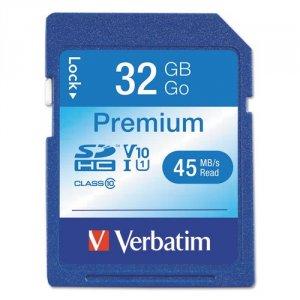 Verbatim 96871 32gb Premium Sdhc Memory Card, Uhs-i Class 10 - Class 1