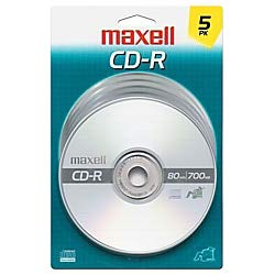 Maxell PEMXLCDR805 700mb 80-minute Cd-rs, 5-pack - High-quality Record