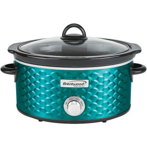 Brentwood SC-140BL 4.5qt Slow Cker Sclp Blu