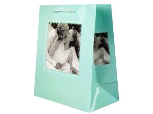 Bulk AF537 Turquoise Romantic Medium Gift Bag