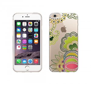 Centon IP6V1CLR-PAI-02 Otm Floral Prints Clear Phone Case, Pais