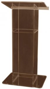 Amplivox SN354020 Smoked Inchhinch Style Acrylic Lectern