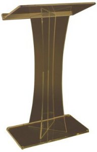 Amplivox SN352020 X Smoked Acrylic Floor Lectern