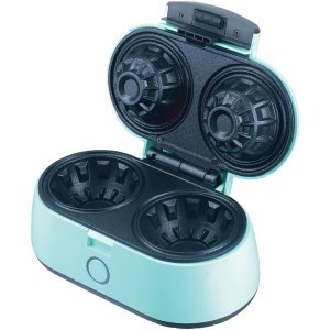 Brentwood TS-1402BL Dbl Waffle Bowl Mkr Blu