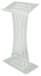 Amplivox SN306510 Contemporary Frosted Acrylic Lectern