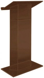 Amplivox SN307520 Traditional Rta Smoked Acrylic Lectern