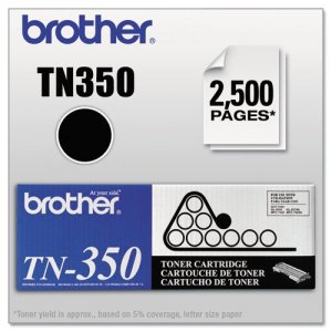 Original Brother TN-350 Toner Cartridge - Laser - 2500 Pages - Black -