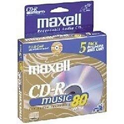 Maxell 625132 80-minute Cd-rs - 5 Pack For Music Recording