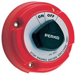 Perko 9601DP Medium Duty Battery Disconnect Shut Offon - 250 Amp Conti