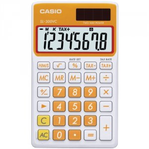 Casio RA3470 Solar Wallet Calculator With 8-digit Display (orange) Cio