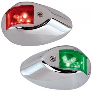 Perko 0602DP2CHR Led Side Lights - Redgreen - 24v - Chrome Plated Hous