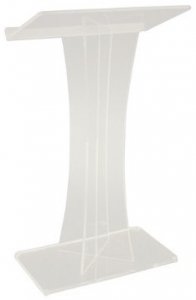 Amplivox SN352010 X Frosted Acrylic Floor Lectern