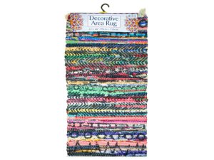 Bulk OT949 Xtra Lg Multi-colored Wide Striped Chindi Rug 35quot; X 60q