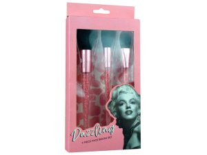 Bulk OP952 Marilyn Monroe 3pc Crystal Cosmetic Brush Set