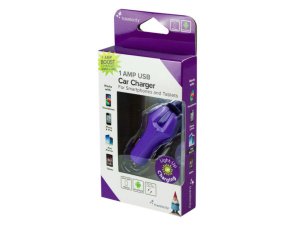 Bulk EN341 Travelocity Purple Light Up Usb Car Charger