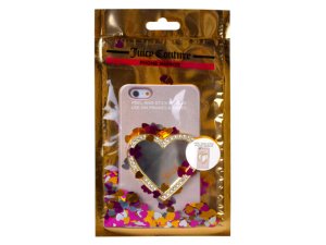 Bulk OP948 Juicy Couture Gold Heart Mirror Phone Sticker