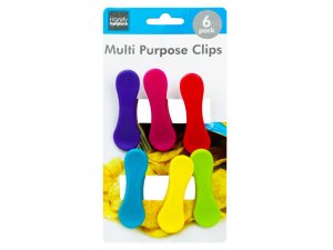 Bulk HX453 6 Piece Colorful Bag Clips