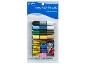 Bulk GR296 Sewing Value Pack With 24 Spools 3 Needles  Threader