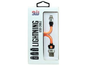 Bulk EN455 Orange Iphone Lighting Usb Cable