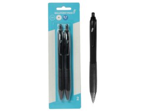 Bulk CI206 Retractable 0.7mm Ballpoint Pens, Black (2pk)