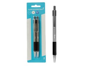 Bulk CI213 Retractable Classic Ballpoint Pens, Black (2pk)