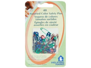 Bulk LL242 Helping Hands 40 Piece Colorful Saftey Pins