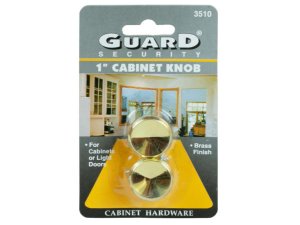 Bulk LL255 Guard Security 1quot; Brass Cabinet Knobs