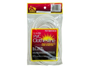 Bulk LL266 50 Ft Poly Reinforced Plastic Clothesline