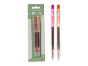 Bulk CI204 Eco Retractable Gel Pen, Pinkorange (2pk)