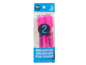 Bulk OR431 2 Pack Pink Broad Highlighters