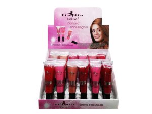 Bulk MK212 Diamond Shine Lipgloss Assorted Colors In Countertop Displa