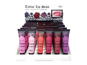 Bulk MK213 Peel Off Tattoo Lip Stainnbsp;assorted Colors In Display