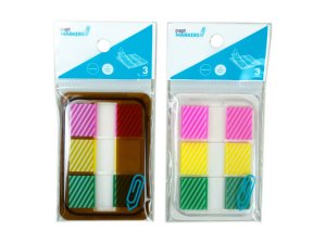 Bulk CI145 Sticky Page Markers, Striped