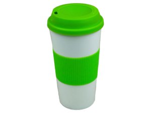 Bulk BK100 17oz Green Plastic Double-wall Tumbler With Lid