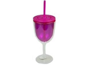 Bulk BK106 12oz Hot Pink Wine Sipper