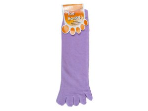 Bulk GH731 Ladies Solid Color Toe Socks 9-11 Assorted Colors