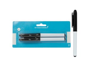 Bulk CI175 Dry Erase Markers, Fine Point Tip, Black (2pk)