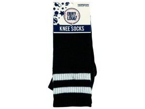 Bulk SC651 Create Out Loud Black And White Knee Socks