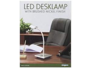 Bulk AF643 40 Watt Led Desklamp With Brushed Nickel Finish