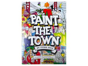 Bulk MK232 Paint The Town Travel Themed Coloring Book