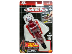 Bulk AF610 Red Pull Back Robot Pen