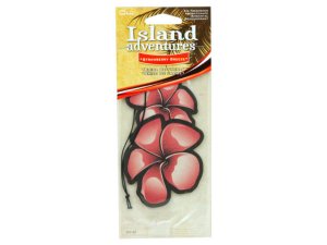 Bulk EN528 Island Adventures Strawberry Breeze Flower Air Freshener