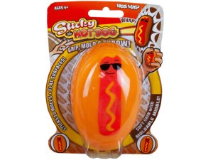 Bulk DI653 Hot Dog Sticky Throw Toy