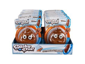 Bulk DI649 Poo Sticky Throw Toy In Countertop Display