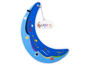 Bulk CH247 Hope Small Moon Hanging Ceramic Decoration