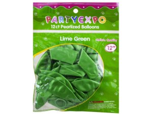 Bulk PJ003 12 Count 12 Inch Helium Quality Balloons In Lime Green