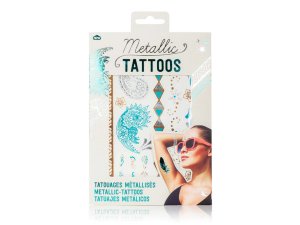 Bulk BB749 Metallic Tattoos In Turquoise And Silver