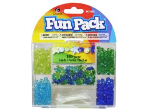 Bulk CS072 Blue  Green Stars 355pc Bead Kit